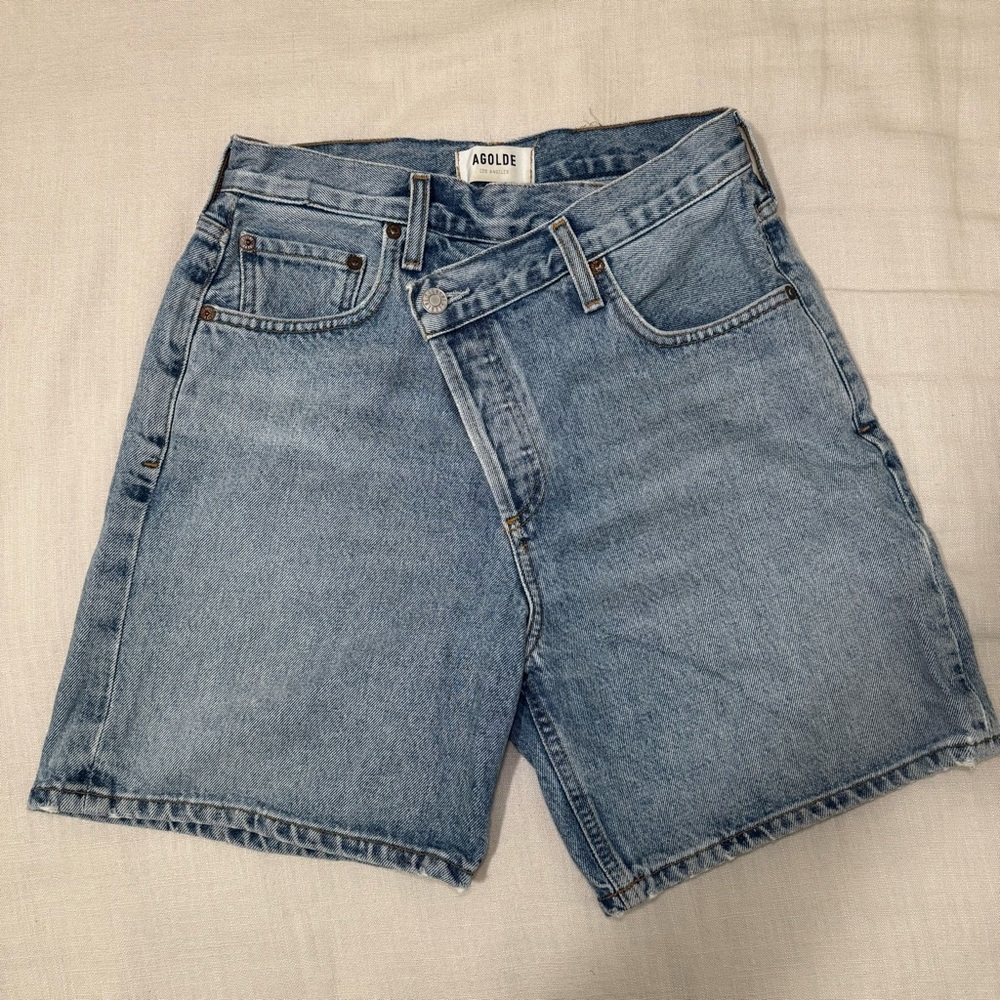 AGOLDE high-waisted denim shorts